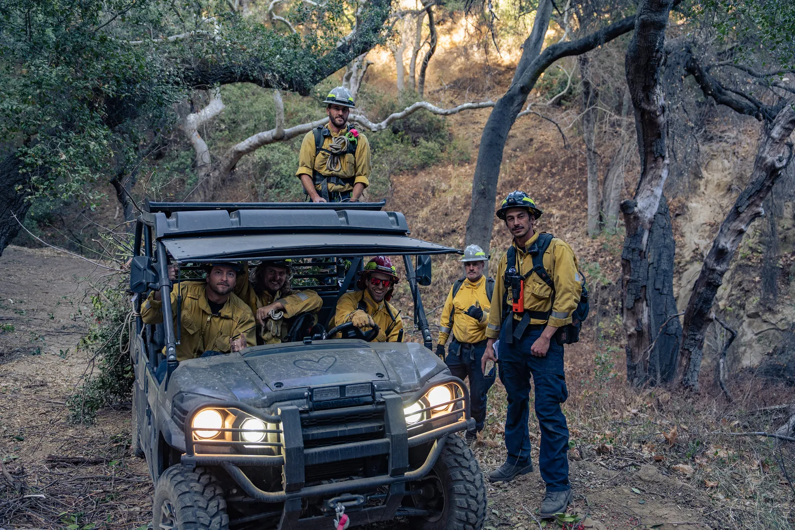Brigade member on an ATV during field operations